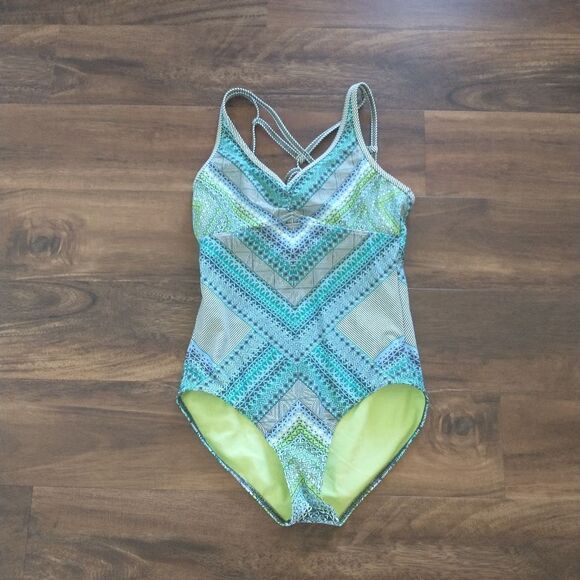 PrAna Dreaming One Piece Swimsuit Strappy Back Size Small - Picture 3 of 4